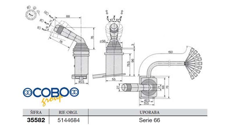 VOLANSKA ROČICA FIAT - NEW HOLLAND Serije 66