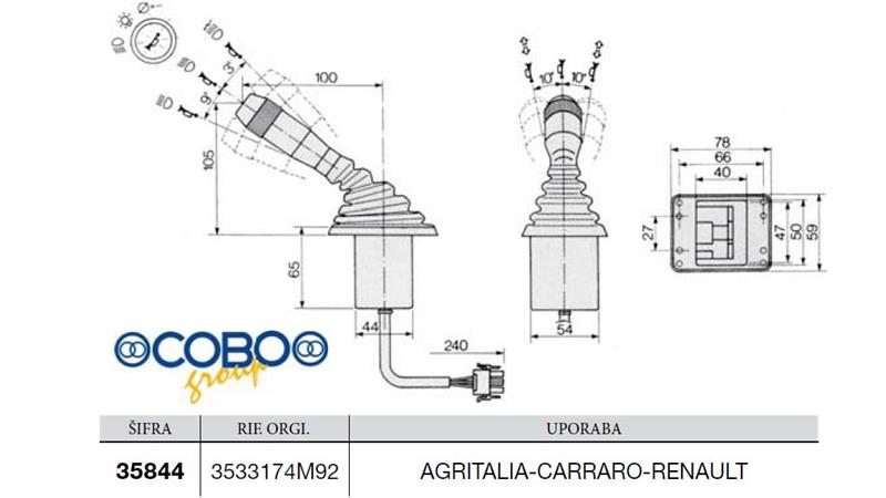 VOLANSKA ROČICA    LANDINI, CARRARO, CNH, RENAULT-CLASS  