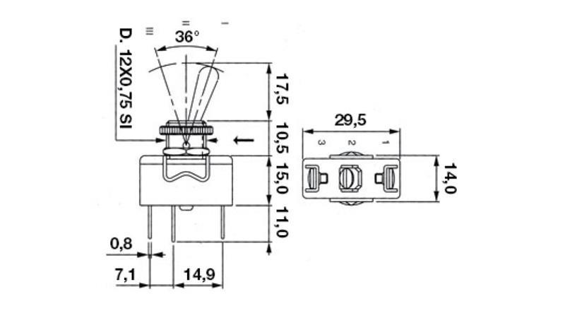 ENOPOLNO STIKALO ON-OFF 15A - 250V