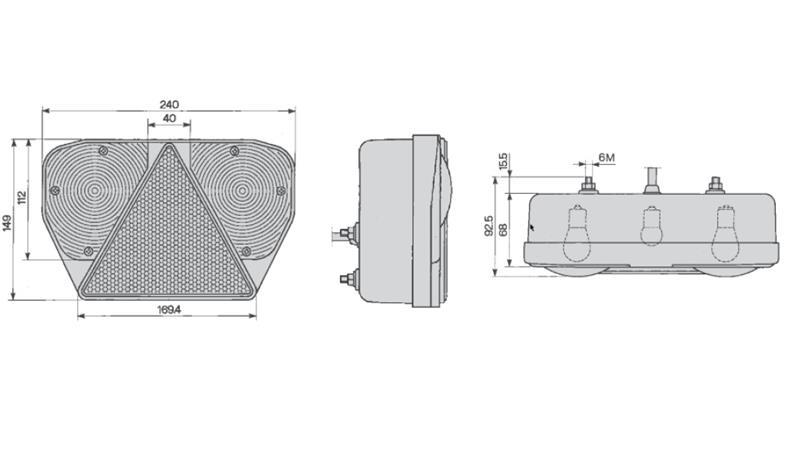ZADNJA LUČ UNIVERZALNA DESNA