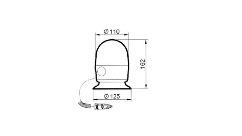 ROTACIJSKA LUČ    microBOULE-R MAGNETNA   