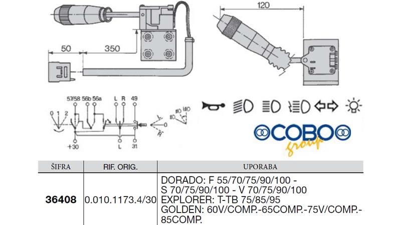 VOLANSKA ROČICA SAME Dorado, Explorer, Golden