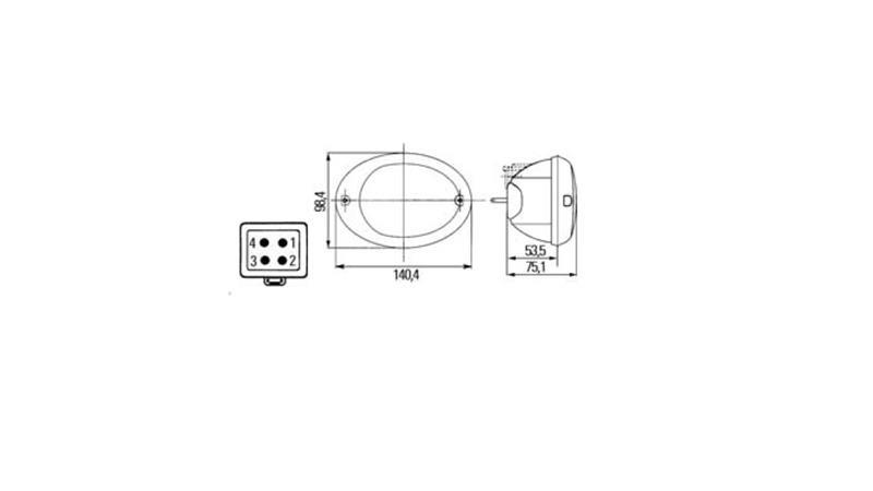 ZAVORNA UTRIPAJOČA LUČ DESNA