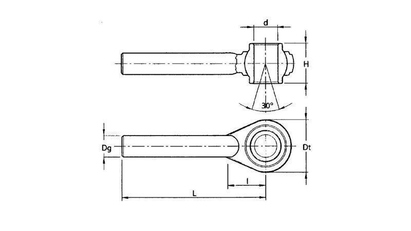 VARILNI OČESNI LEŽAJ S PALICO fi 43/230 kat.2