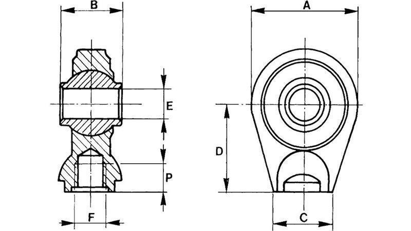VARILNI OČESNI LEŽAJ ZGLOB OKROGLI fi 38/22,2