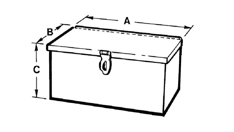 ZABOJ ZA ORODJE IZ VARJENE PLOČEVINE 300x90x175