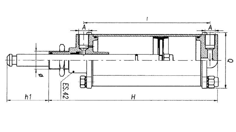 HIDRAVLIČNI DVOJNI CILINDER ZA ODPIRANJE IN ZAPIRANJE 5''