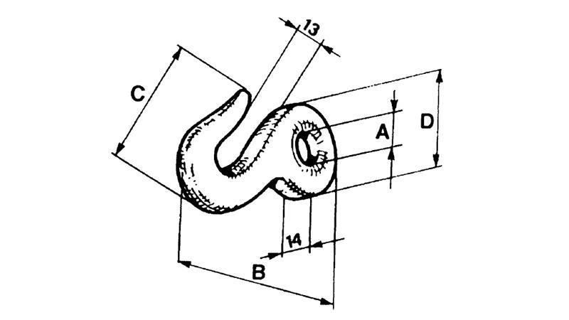 VLEČNA KLJUKA S KAVLJEM