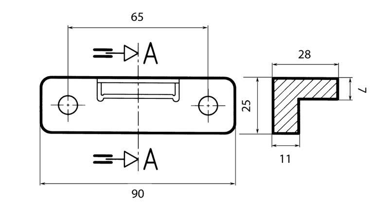 ZATIČ ZA ZAPIRALO OKNA DESNO/ LEVO