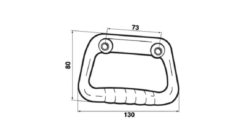 OPRIJEMALNI  PLASTIČNI ROČAJ ČRNI (2 kom) 