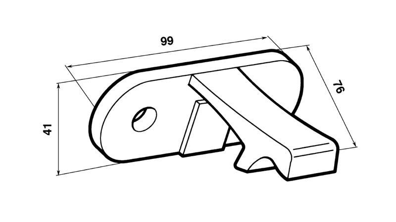 ZAPIRALNI KAVELJ ZA ODPIRANJE VRAT