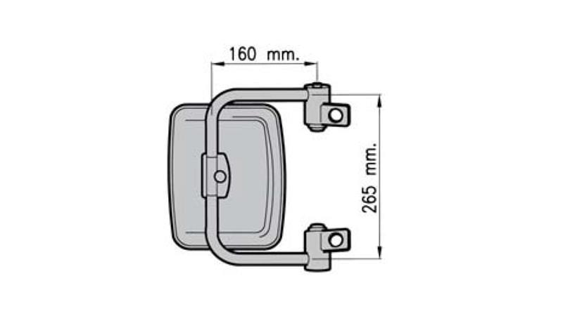 OGLEDALO CPL ČRNO LEVO-DESNO KABINA ITALCAB LOCHMANN
