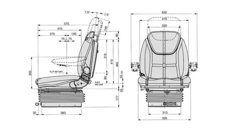 SEDEŽ Z MEHANSKIM VZMETENJEM M293 IZ TKANINE