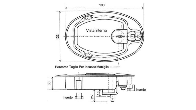 VGRADNA KLJUKA Z ODPIRAJOČO ROČICO