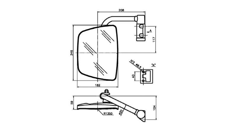 OGLEDALO CPL DESNO ZA KABINO SAME
