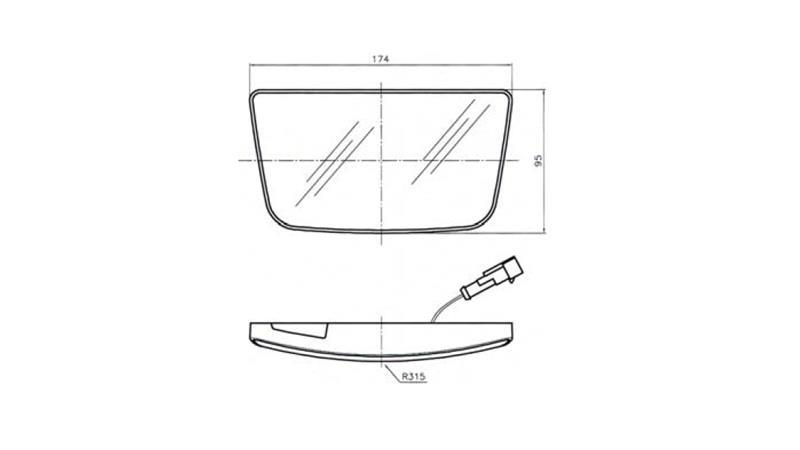 OHIŠJE SPODNJEGA STEKLA ZA ODMRZOVANJE 12V LEVO-DESNO