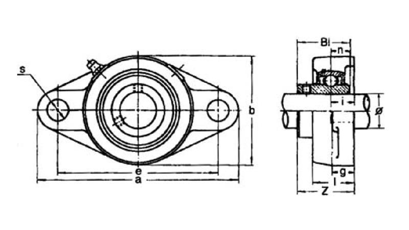 KROGLIČNI LEŽAJ UCFL 211 - FAG