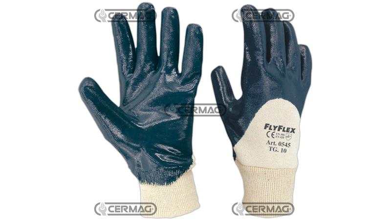 ROKAVICE BOMBAŽ-NBR MODRE ŠT. 10