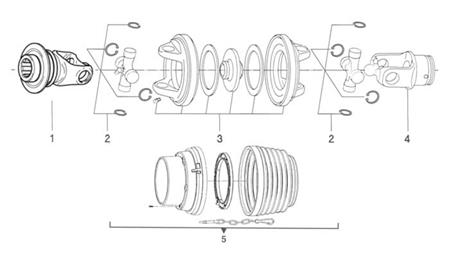 VILICA ZA ZUNANJO CEV    TIPA YORK ZA KARDANE kat. 8 (slika 4)  