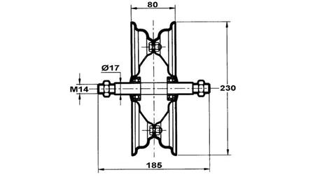 PLATIŠČE    Z OSOVINO 2,50x8