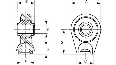 VARILNI OČESNI LEŽAJ     ZGLOB OKROGLI fi 38/22,2  