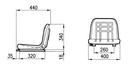 SEDEŽ Z DRSNIMI PRIKLOPNIKI TIP GT60     IZ UMETNEGA USNJA  