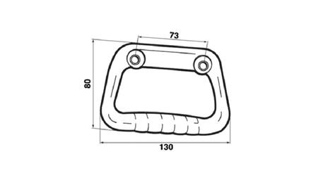 OPRIJEMALNI  PLASTIČNI ROČAJ ČRNI (2 kom) 