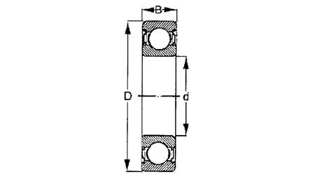 KROGLIČNI LEŽAJ Z UTORI  6206 - 2RS (2kom)