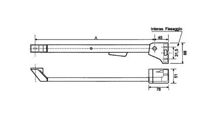 UNIVERZALNA KLJUČAVNICA    Z ROKO ZA TRAKTORSKE KABINE 300mm LEVA  