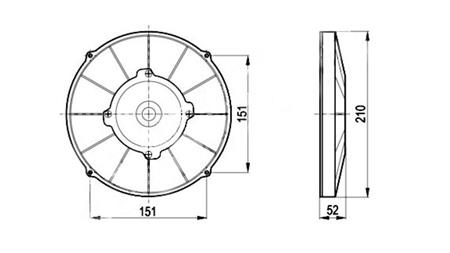 VENTILATOR    fi 190 mm VLEČNI - 24V  