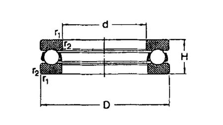 KROGLIČNI AKSIALNI LEŽAJ    51101 - FAG  