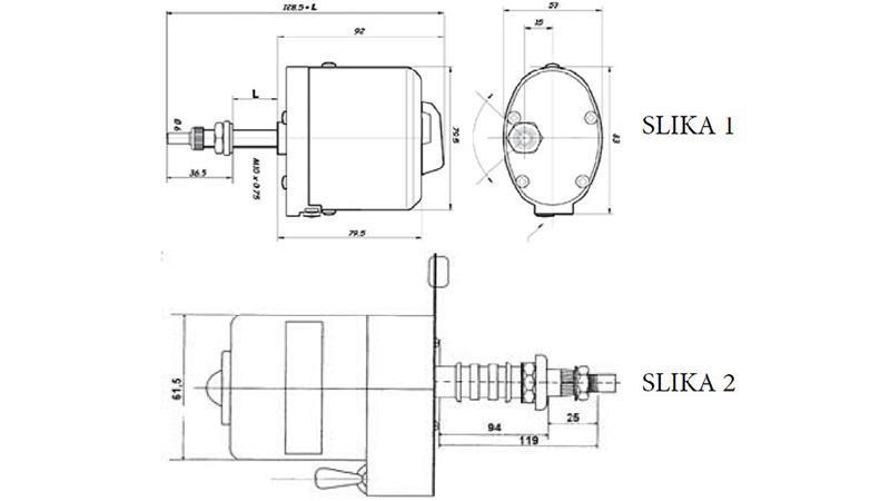 POGON ZA BRISALCE    12V - 105 stopinj   