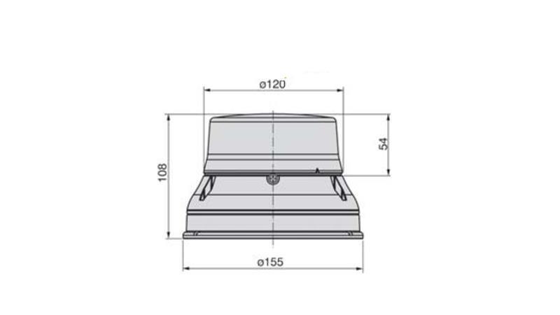 ROTACIJSKA LUČ<br><b><small> LED 12/24V MAGNETNA</small></b