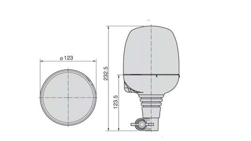 ROTACIJSKA LUČ    12V S PRITRDITVENIM SPOJEM   