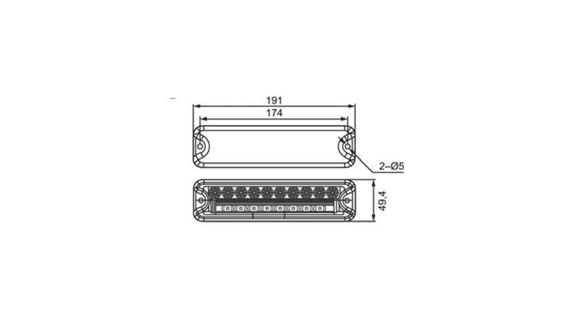 VZVRATNA LUČ 4 FUNKCIONALNA FULL LED LEVA