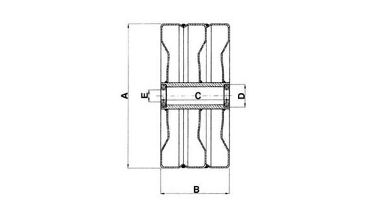 KOVINSKO KOLO FI 280 mm     ŠIROKO Z NOSILNIM PESTOM  