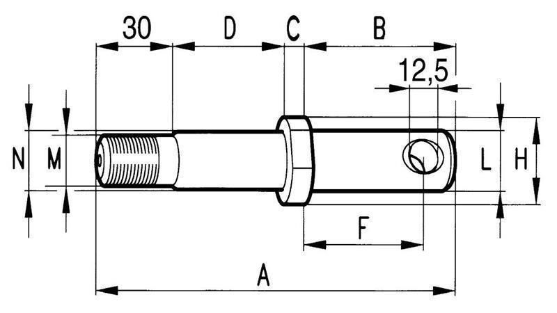 MONTAŽNI KLIN    Z NAVOJEM M 22x1,5  