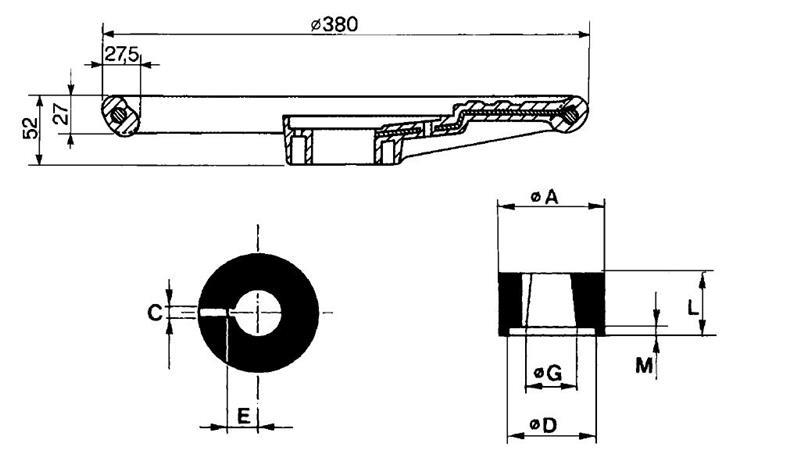 VOLANSKI OBROČ fi 380    STANDARD DANFOSS  