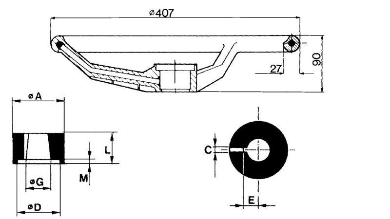 VOLANSKI OBROČ fi 400    STANDARD DANFOSS  