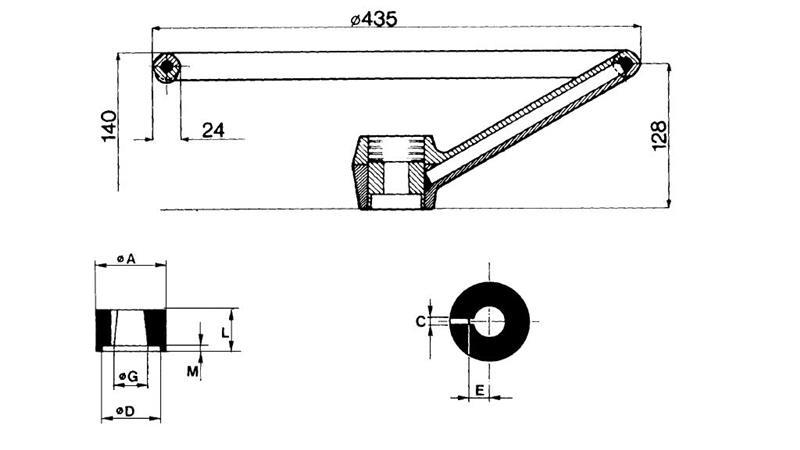 VOLANSKI OBROČ fi 435    STANDARD DANFOSS CTPB-OSPB-FIORI  