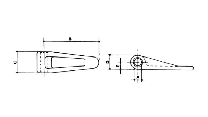 PLOŠČATI TEČAJ B-54 mm  (5kom)