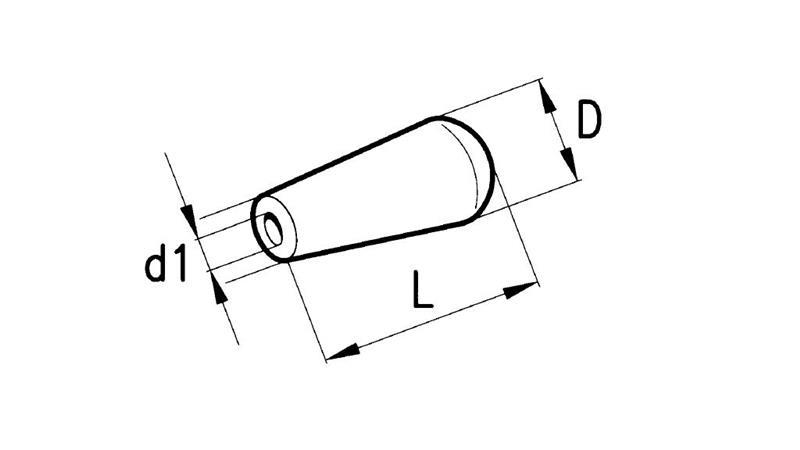 D: 24,5 mm
d1: M8 mm
L: 52 mm