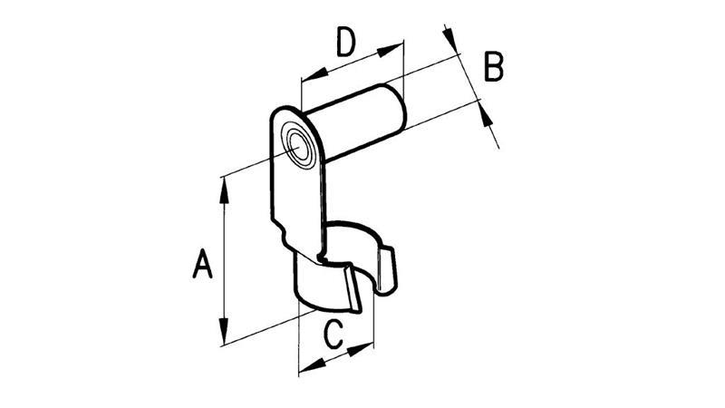 VARNOSTNI AVTOMATSKI ZATIČ Z OBJEMKO 10 mm (10kom)