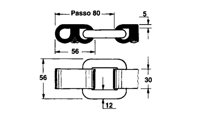 POGONSKA  VERIGA 80    8,75 METROV  