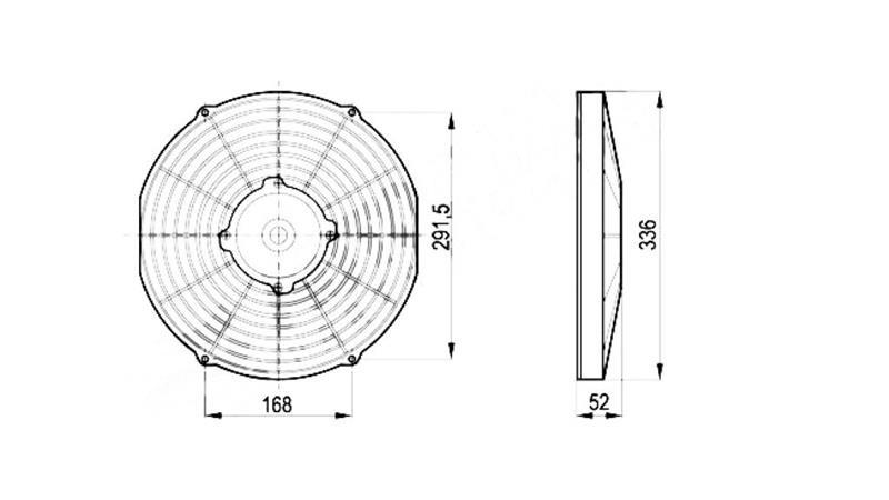 VENTILATOR     fi 305 mm POTISNI - 24 V  