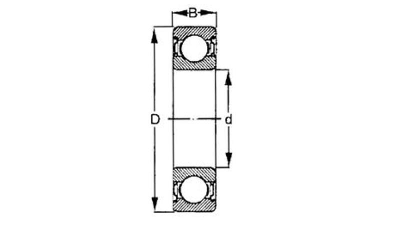 RADIALNI LEŽAJ Z UTORI    6303 - 2Z - FAG  