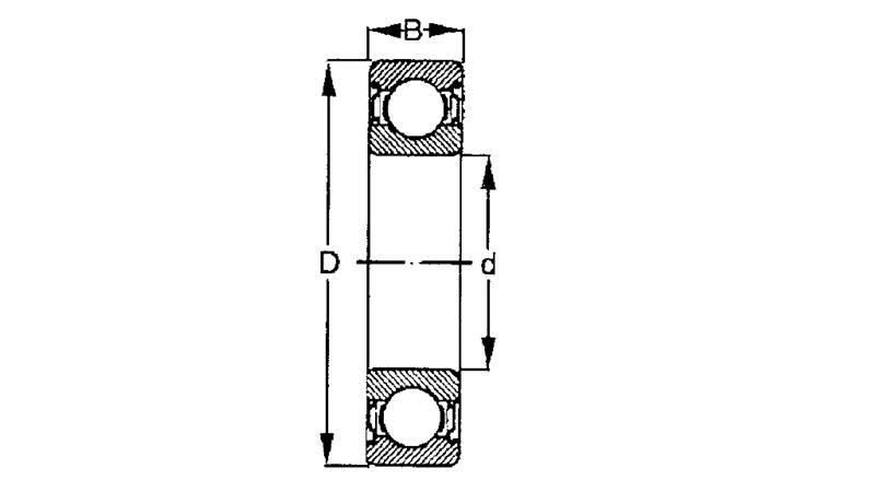 KROGLIČNI LEŽAJ Z UTORI    6306 - 2RS - FAG  