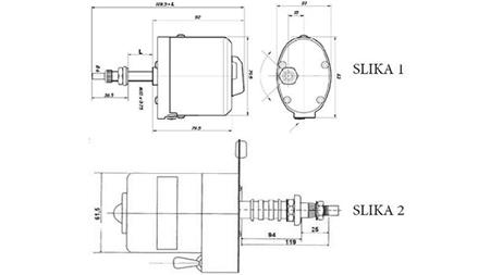 POGON ZA BRISALCE    12V - 105 stopinj   