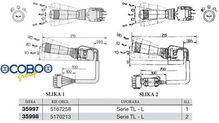 VOLANSKA ROČICA    FIAT - NEW HOLLAND Serije TL-L  