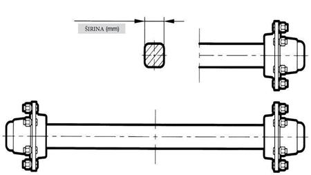 OSOVINA Z 6 VIJAKI    70mm - 6000kg  